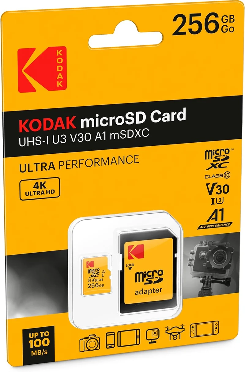 KODAK MICRO SD XC 256GB U3 V30 4K