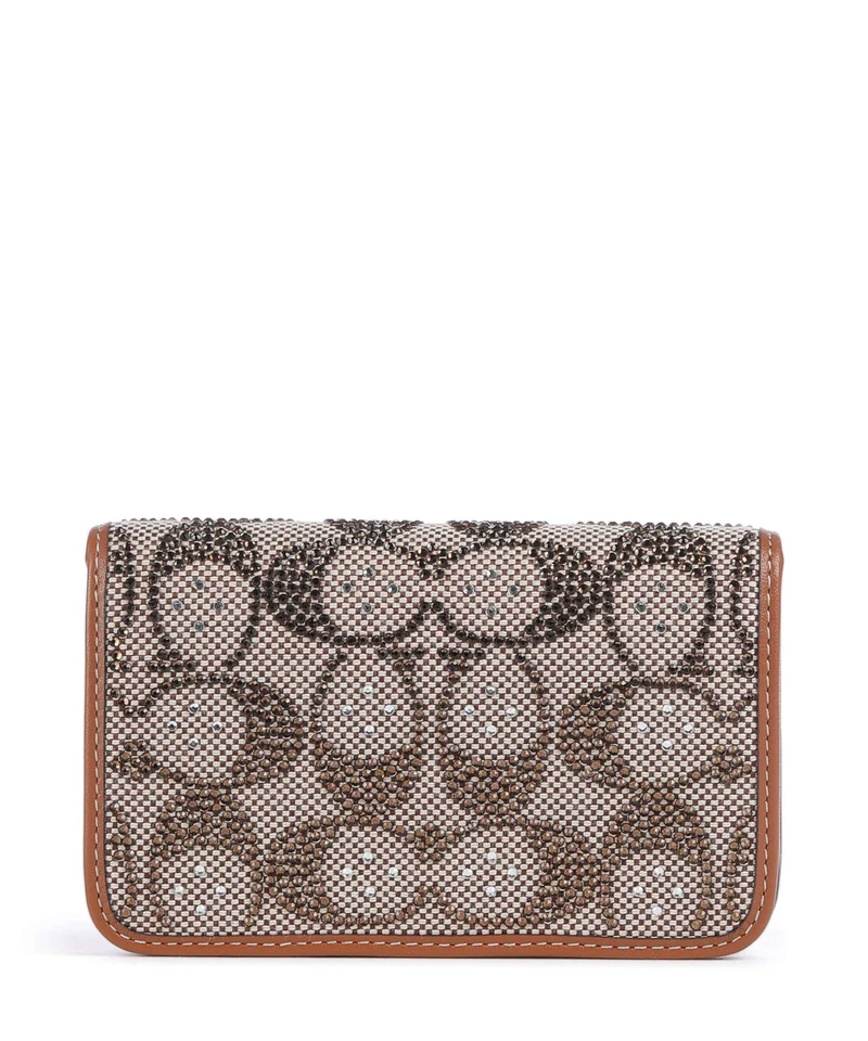 Coach Essential Crystal Signature Jacquard Portafoglio burnished amber