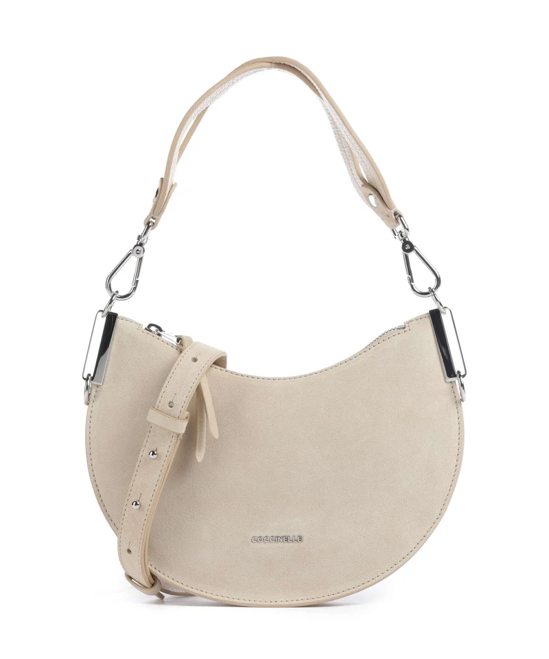 Coccinelle Sunup Suede Borsa a spalla sandshell
