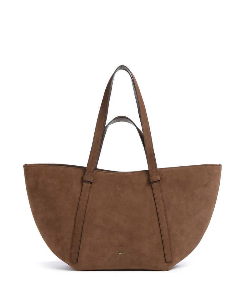 Abro Suede Cosmo Large Borsa shopper wood