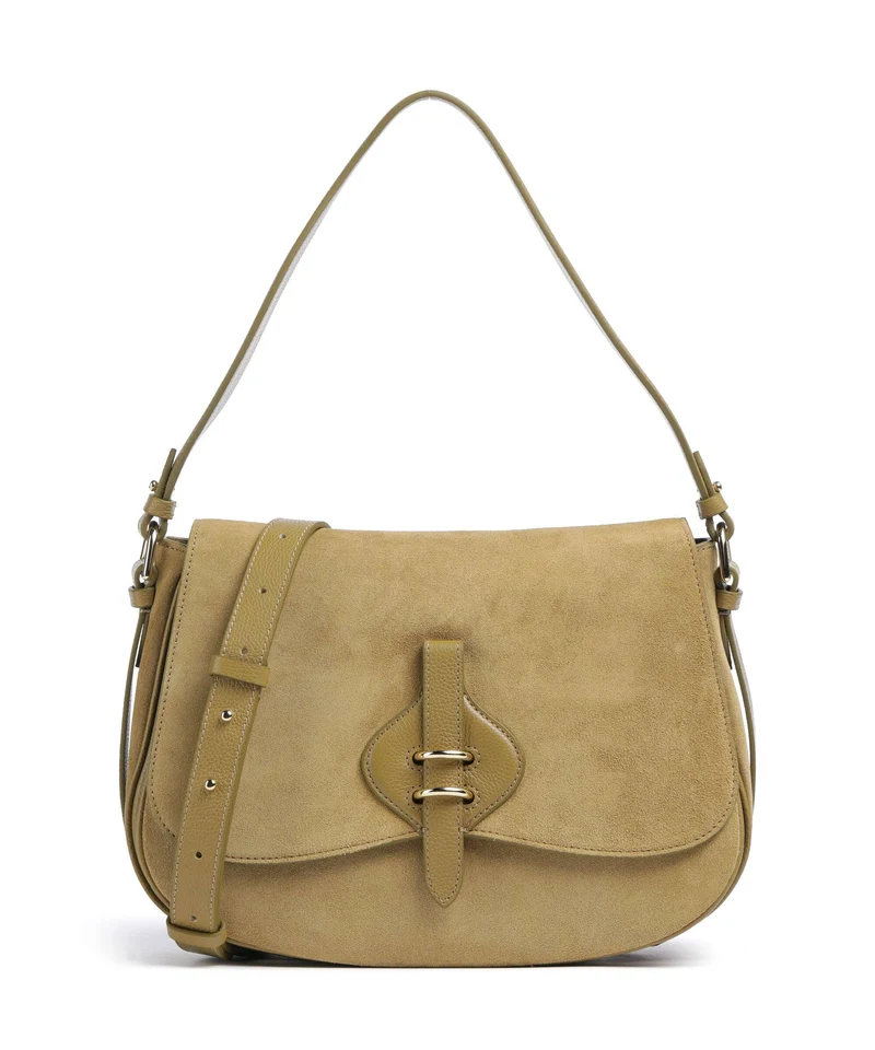 Coccinelle Mavery Suede Borsa a spalla seagrass