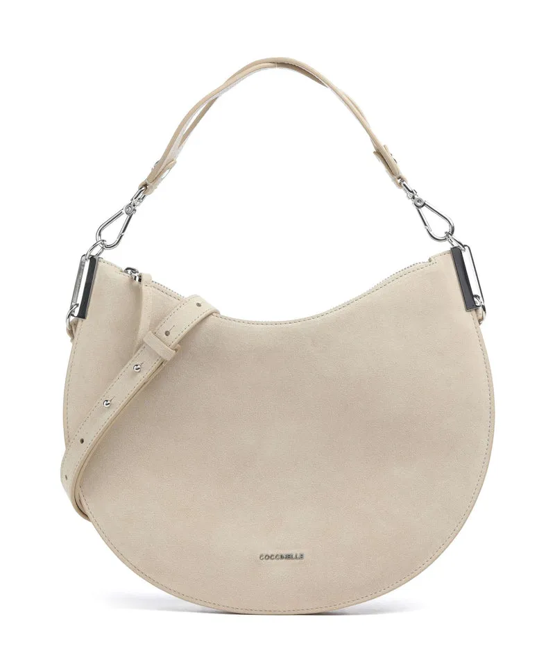 Coccinelle Sunup Suede Borsa hobo sandshell