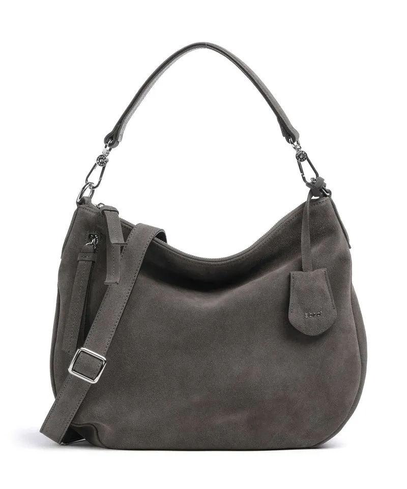 Abro Suede Juna Small Borsa hobo grey