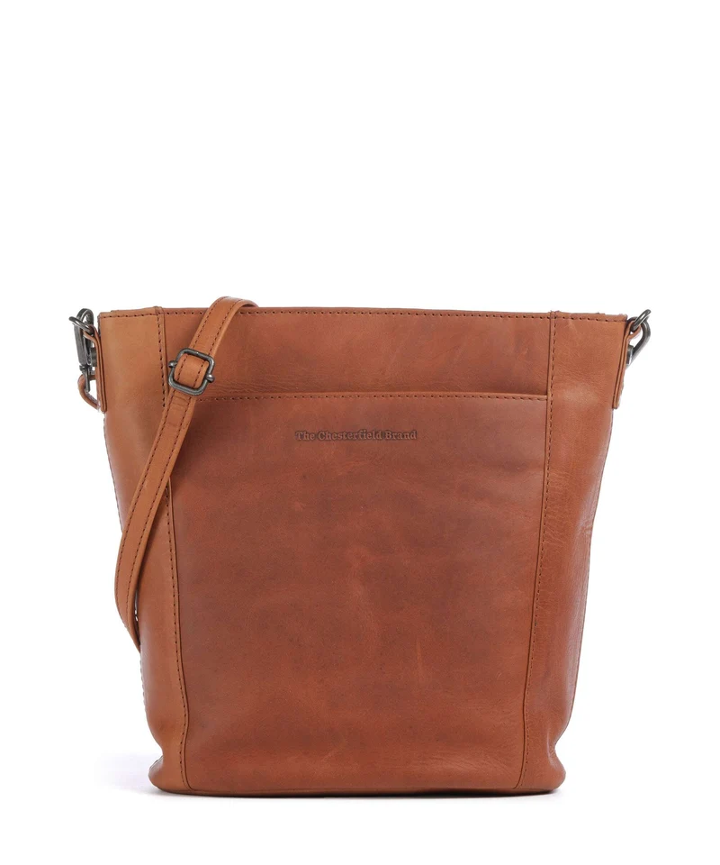 The Chesterfield Brand Wax Pull Up Cow Moore Borsa a secchiello cognac