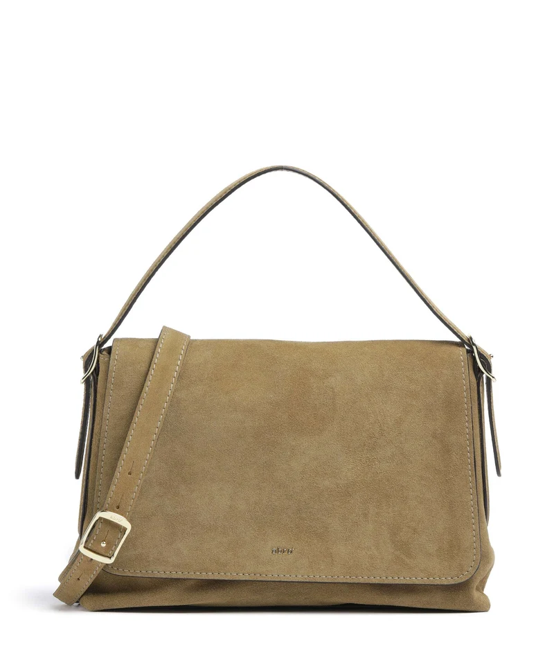 Abro Suede Carina Borsa a spalla mud