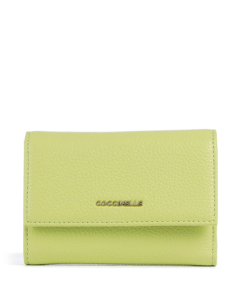 Coccinelle Metallic Soft Portafoglio green glow
