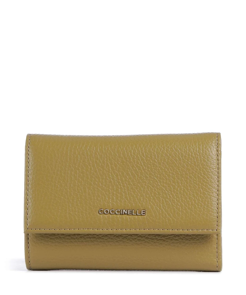 Coccinelle Metallic Soft Portafoglio seagrass