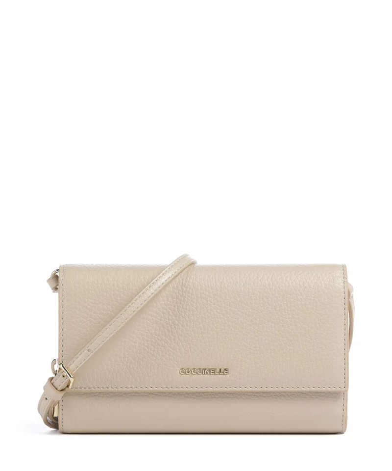 Coccinelle Metallic Soft Portafoglio sandshell
