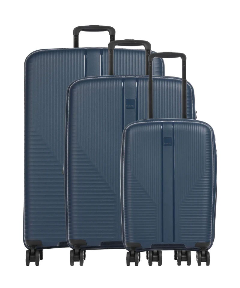 Travelite Air Stripe Slim Set valigie trolley (4 ruote) navy