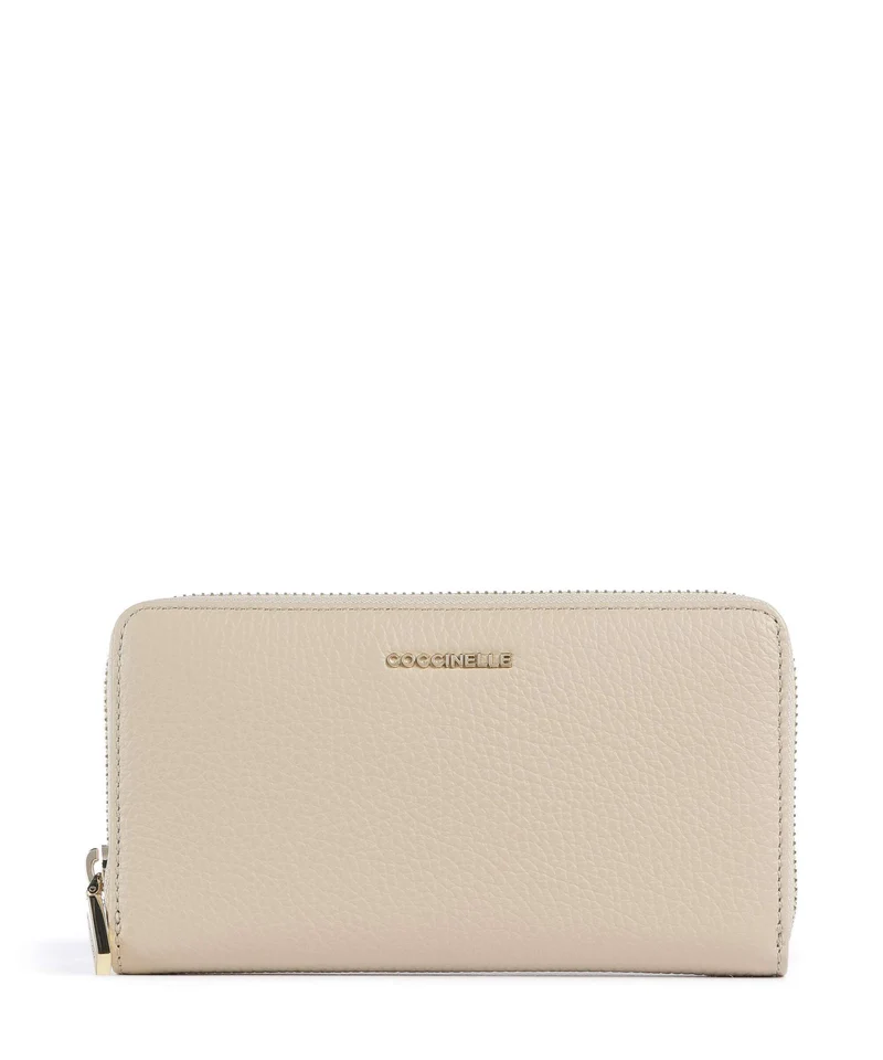 Coccinelle Metallic Soft Portafoglio sandshell