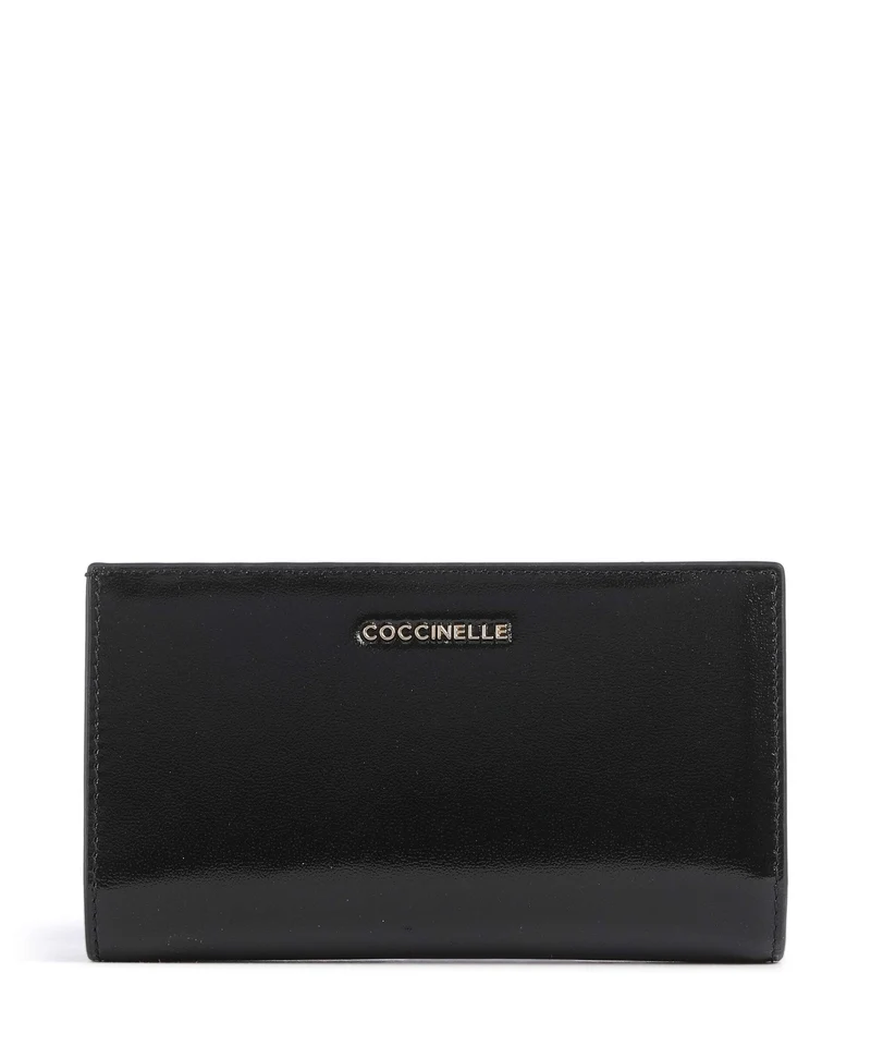 Coccinelle Metallic Shiny Smooth Portafoglio noir