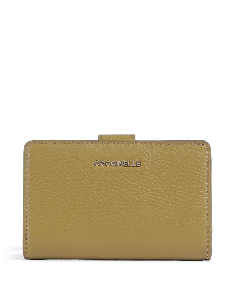 Coccinelle Metallic Soft Portafoglio seagrass