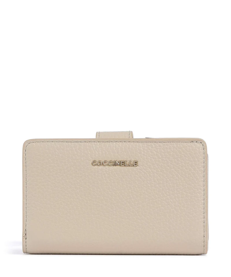 Coccinelle Metallic Soft Portafoglio sandshell