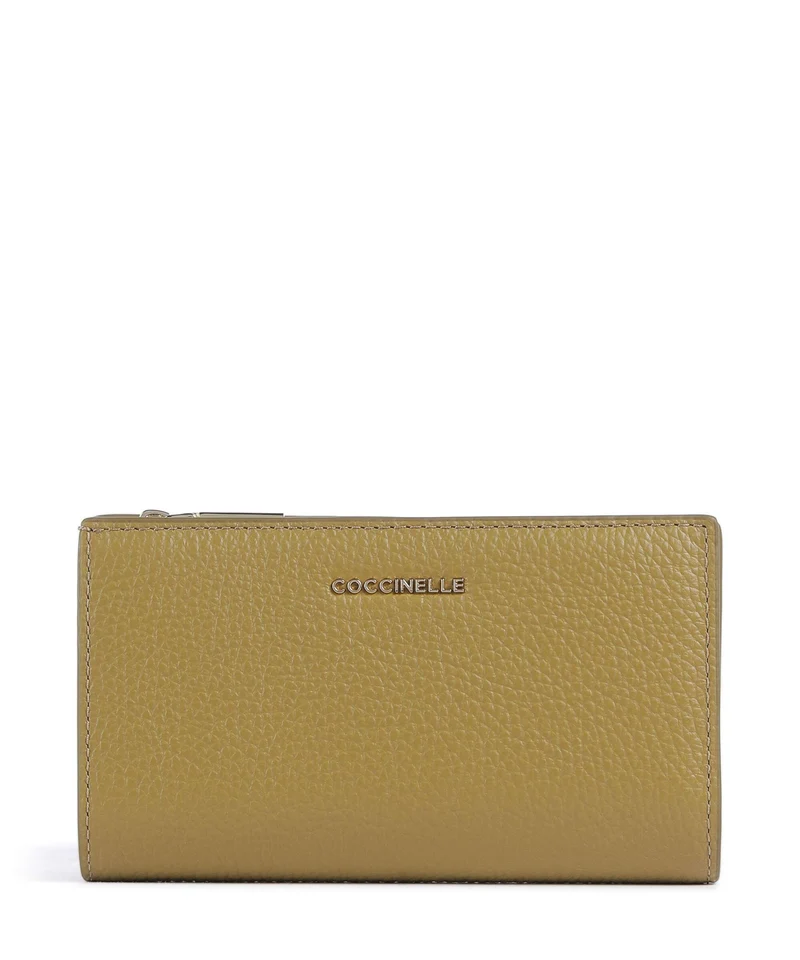 Coccinelle Metallic Soft Portafoglio seagrass