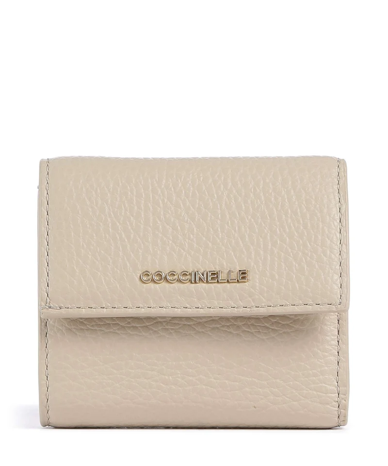 Coccinelle Metallic Soft Portafoglio sandshell