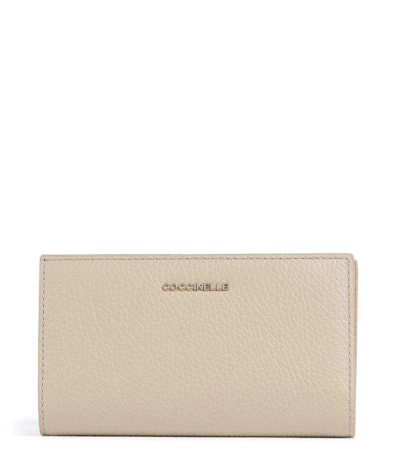 Coccinelle Metallic Soft Portafoglio sandshell