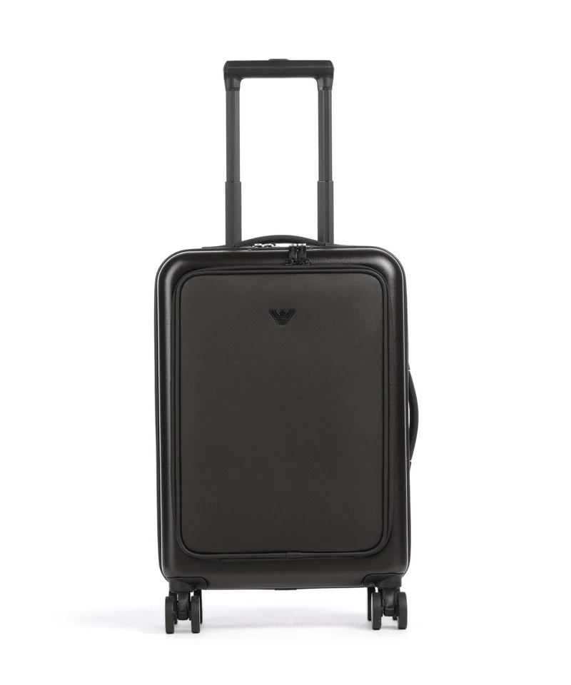 Emporio Armani Business Regenerated Valigia trolley (4 ruote) ebony