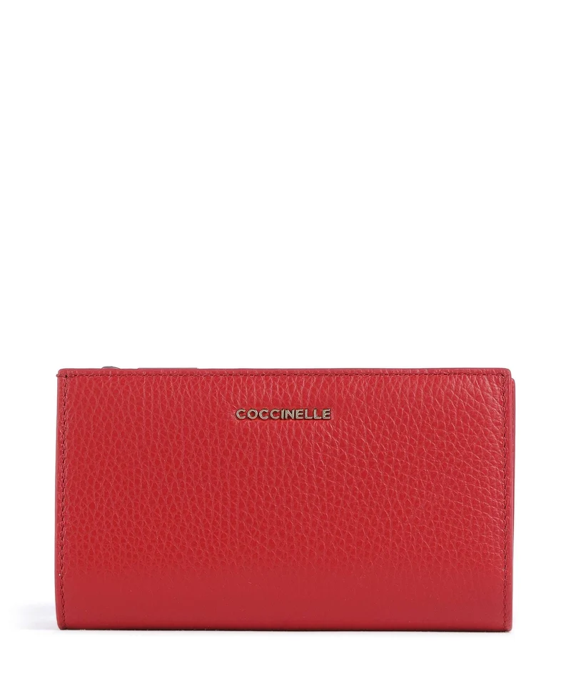 Coccinelle Metallic Soft Portafoglio scarlet