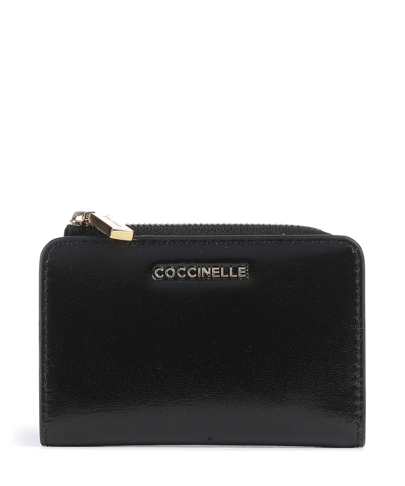 Coccinelle Metallic Shiny Smooth Portafoglio noir