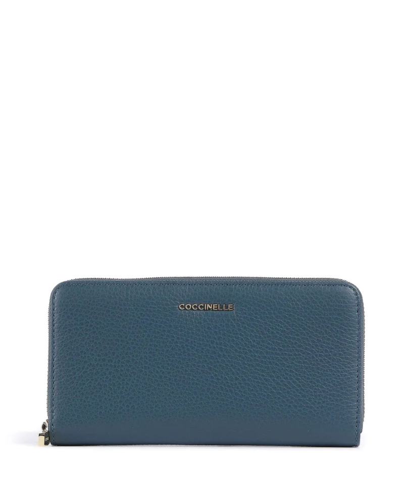 Coccinelle Metallic Soft Portafoglio deep blue
