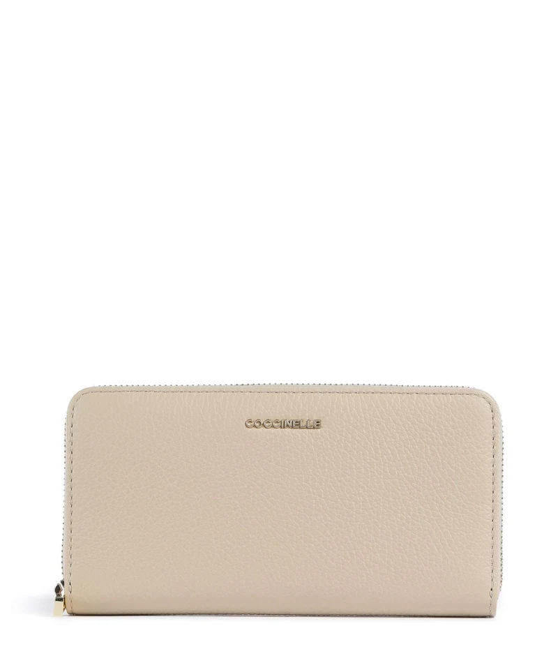Coccinelle Metallic Soft Portafoglio sandshell
