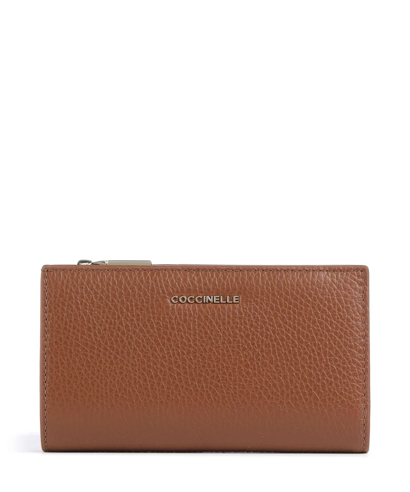 Coccinelle Metallic Soft Portafoglio cognac