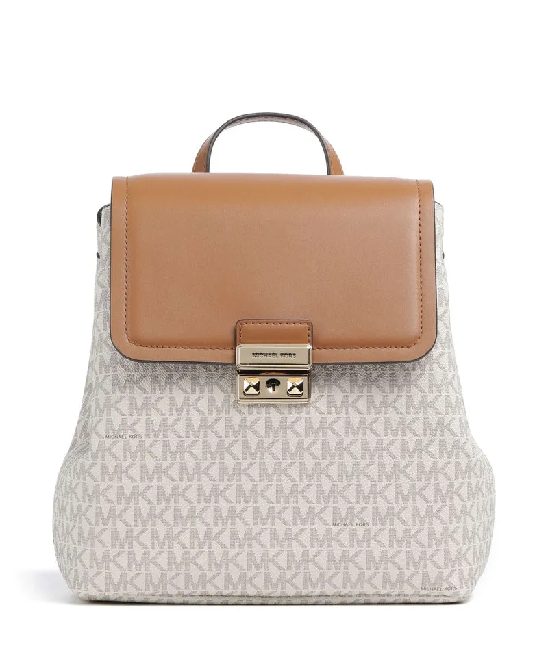 Michael Kors Tribeca Small Zaino vanilla/acorn