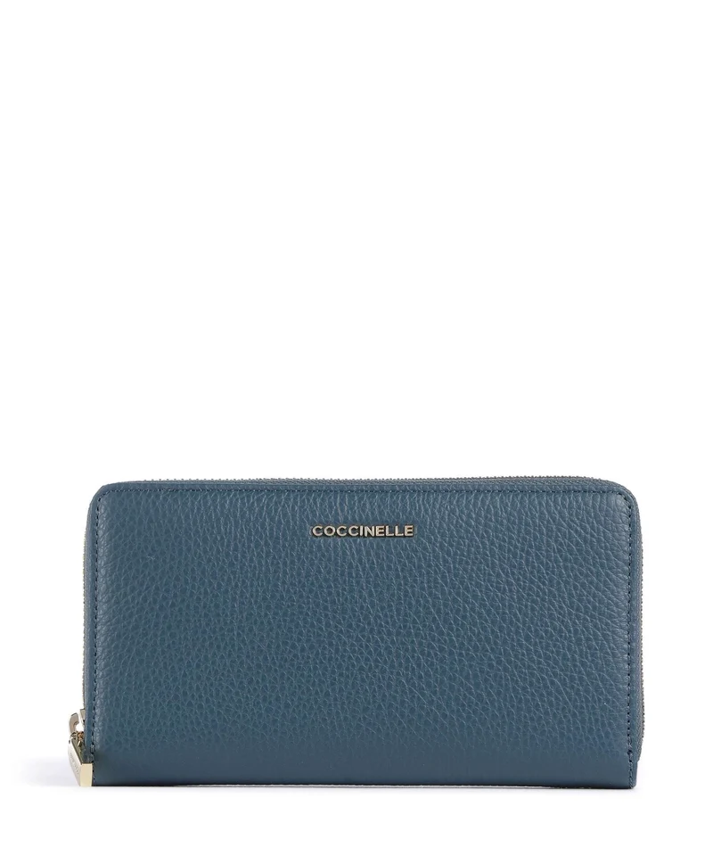 Coccinelle Metallic Soft Portafoglio deep blue