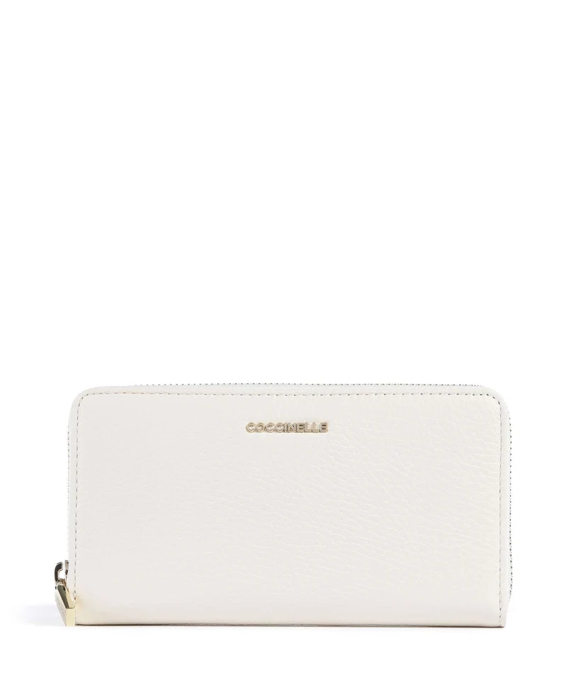 Coccinelle Metallic Soft Portafoglio pearl