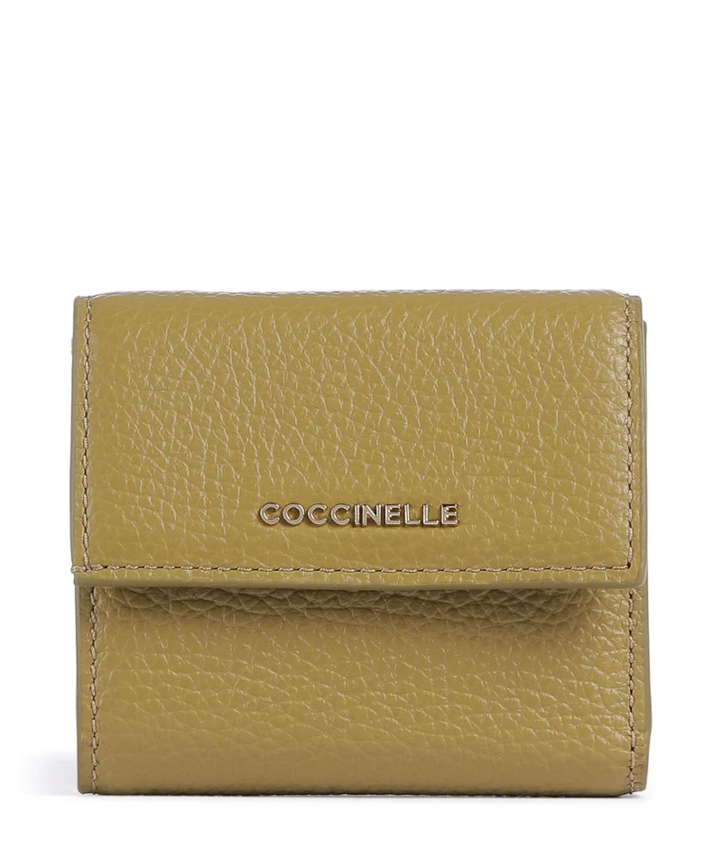 Coccinelle Metallic Soft Portafoglio seagrass