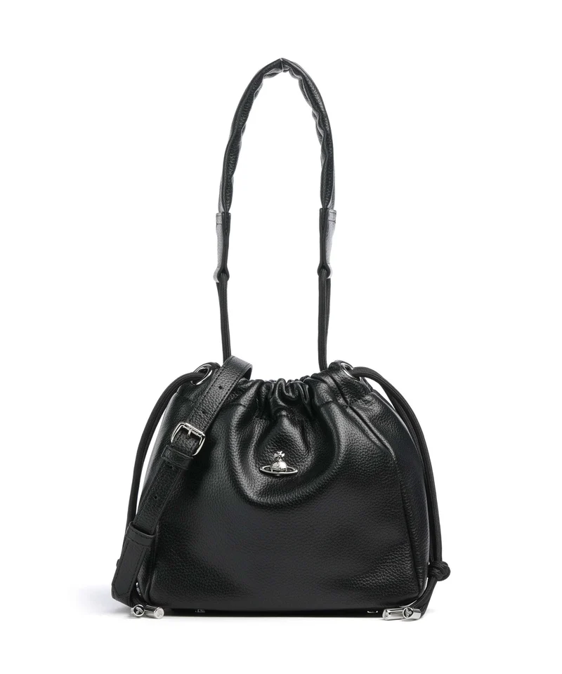 Vivienne Westwood Hilary Grain Small Borsa a secchiello black