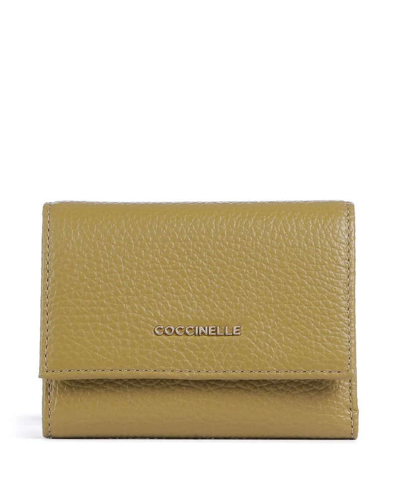 Coccinelle Metallic Soft Portafoglio seagrass