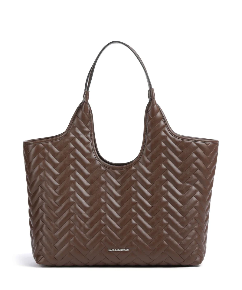 Karl Lagerfeld K/Brick Medium Borsa shopper dark friar brown