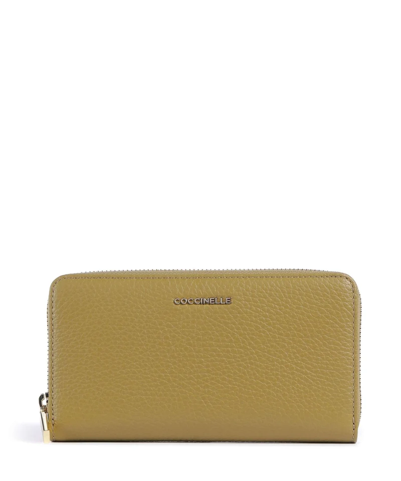 Coccinelle Metallic Soft Portafoglio seagrass