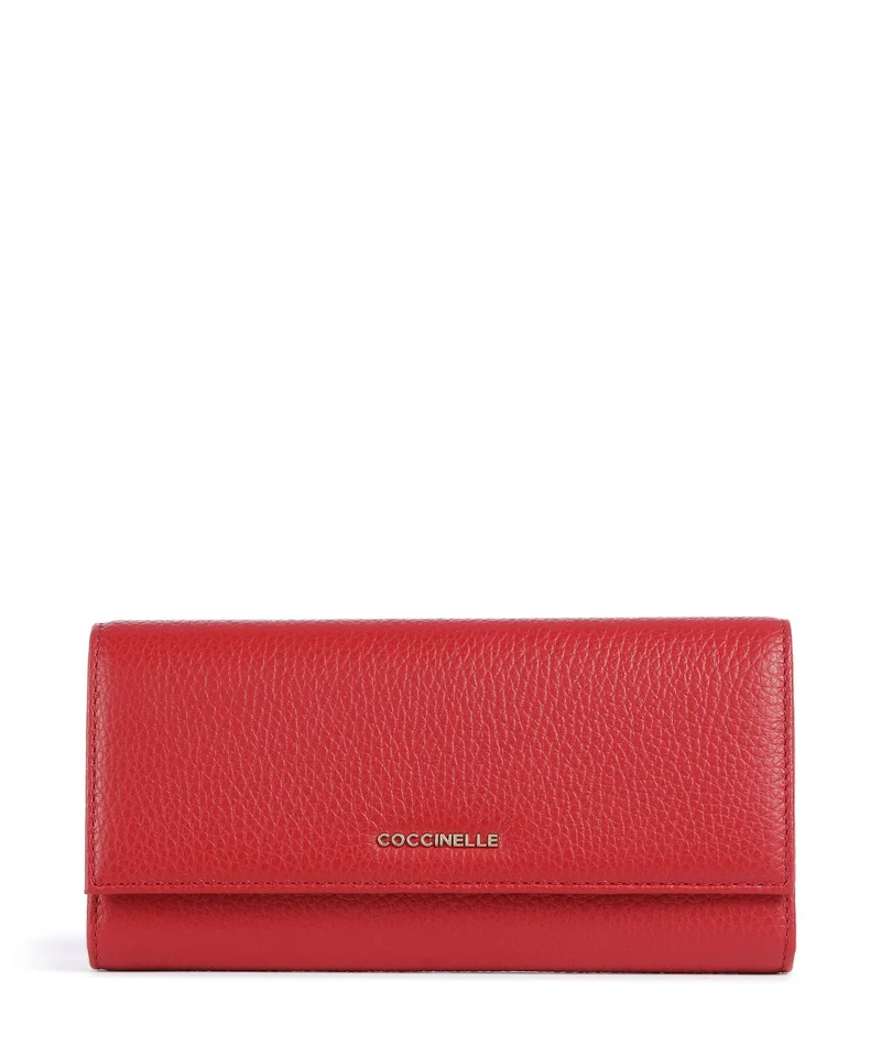 Coccinelle Metallic Soft Portafoglio scarlet