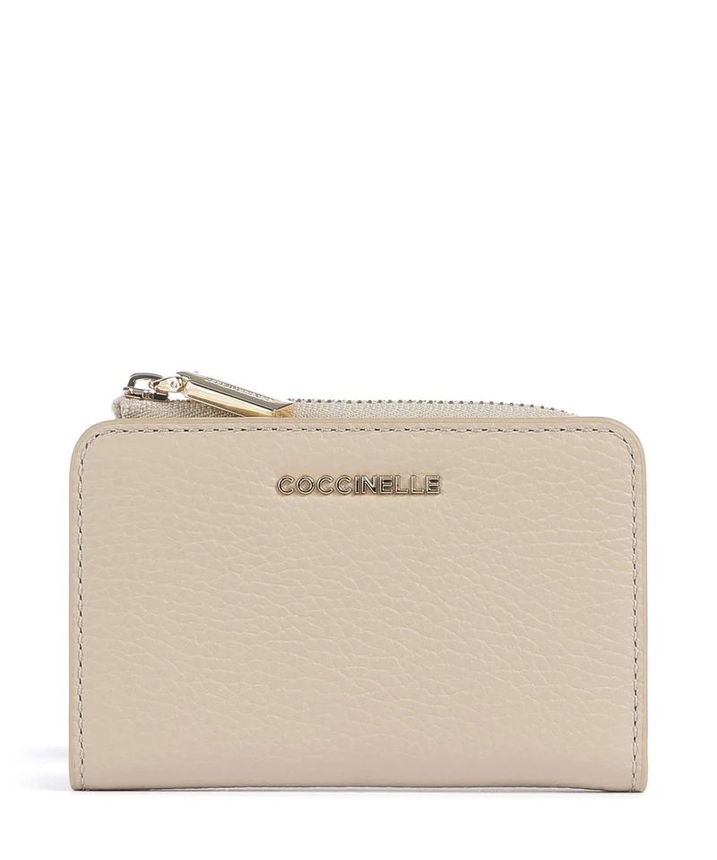 Coccinelle Metallic Soft Portafoglio sandshell