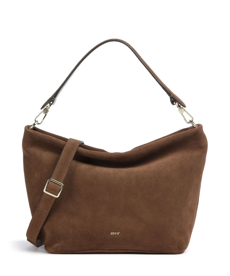 Abro Suede Ebony Borsa hobo wood