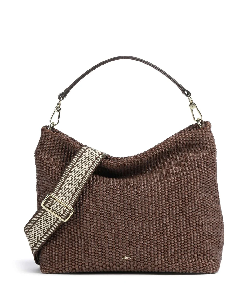 Abro Raffia Kaia Borsa hobo wood