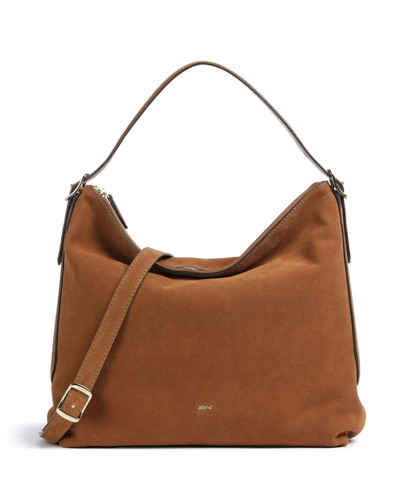 Abro Suede Carina Borsa hobo cuoio