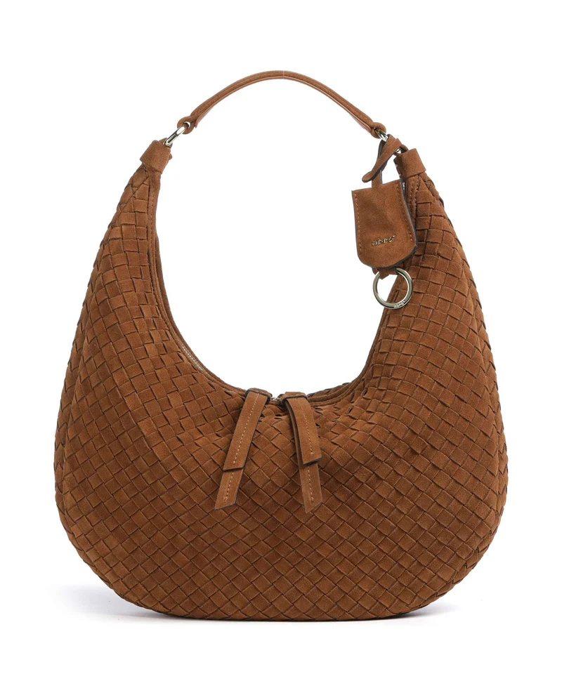 Abro Suede Nana Small Borsa hobo cuoio