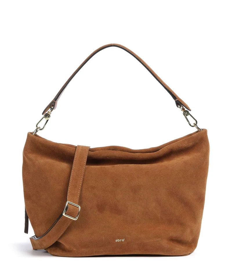 Abro Suede Ebony Borsa hobo cuoio
