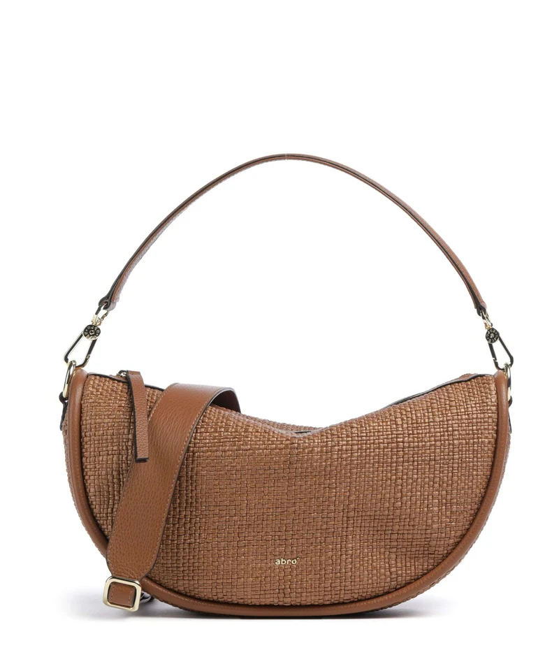 Abro Raffia Intreccio Willow Borsa hobo caramel/cognac