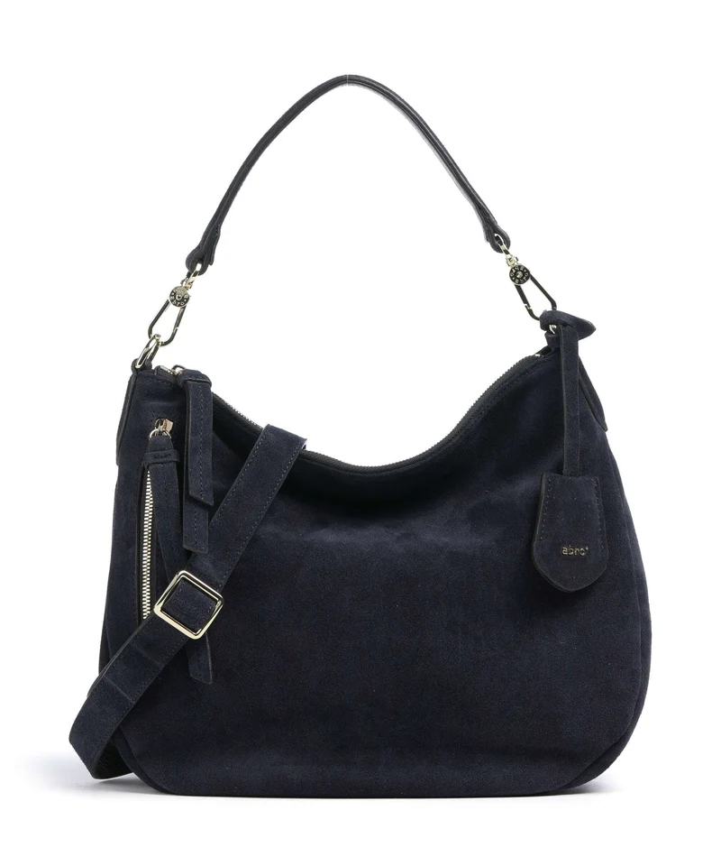 Abro Suede Juna Small Borsa hobo navy