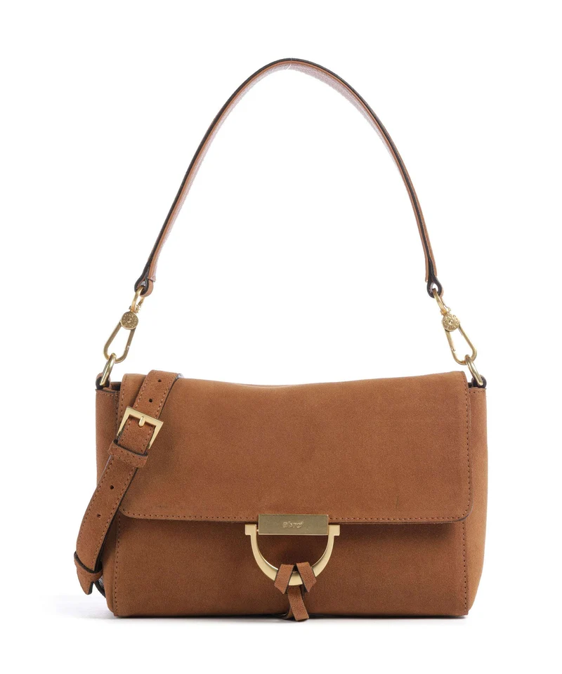 Abro Suede Temi Borsa a spalla cuoio