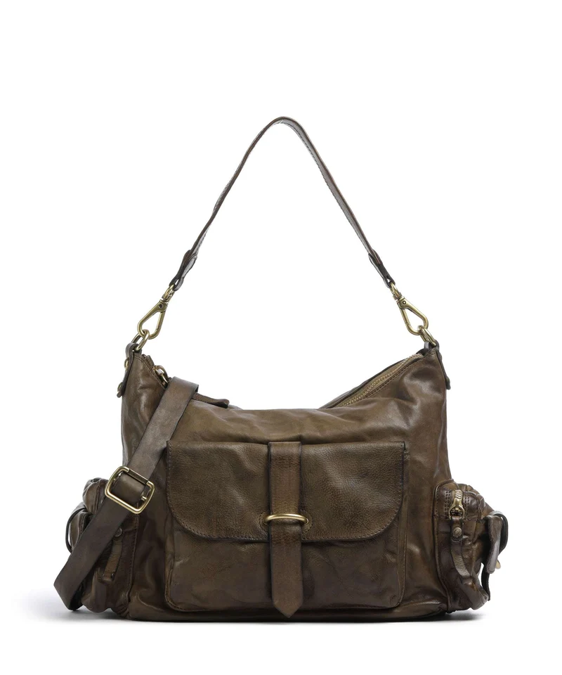 Campomaggi Borsa hobo verde militare