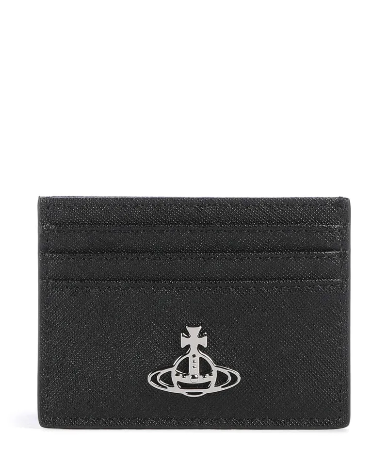 Vivienne Westwood Saffiano Porta carte di credito black