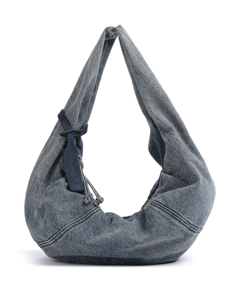 Les Visionnaires Greta Denim Essential Borsa hobo washed denim