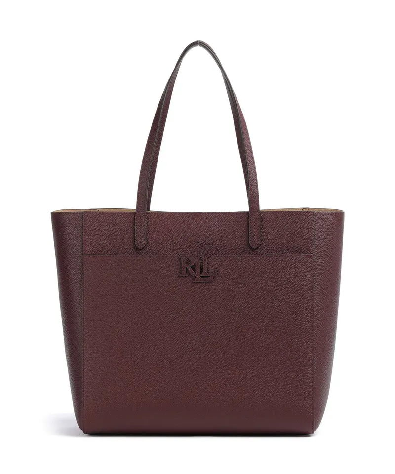Lauren Ralph Lauren Cameryn Large Borsa shopper dark garnet