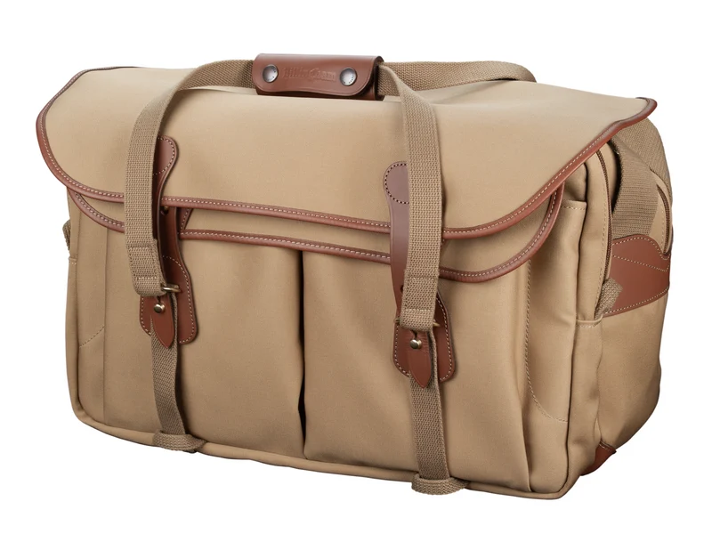 Billingham Borsa 555 MKII Tela Khaki/Bordi Cuoio marrone chiaro