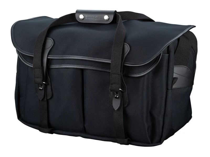 Billingham Borsa 555 MKII FiberNyte Nera/Bordi Cuoio nero
